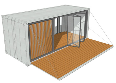 Containerhaus mit Terrasse